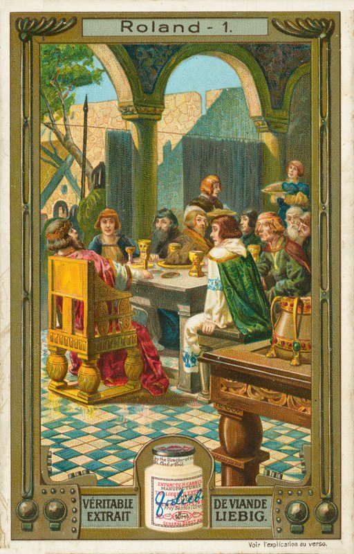Historien om Roland, Liebig-kort, tidlig på 1900-tallet (kromo) av European School