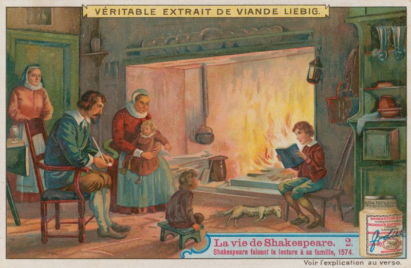 Den unge Shakespeare leser for familien sin, 1574 av European School
