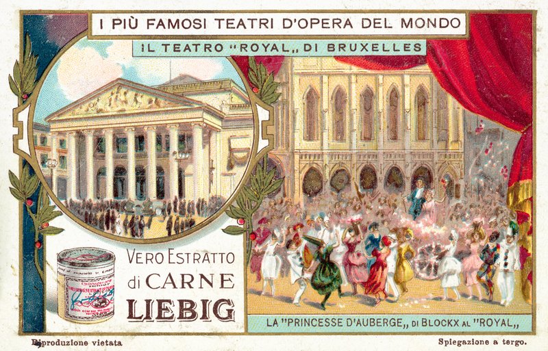 Theatre Royal de la Monnaie, Brussel (chromolitho) av European School