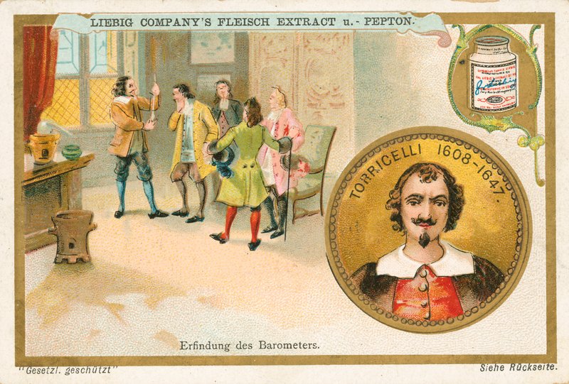 Torricelli, Liebig-kort, tidlig på 1900-tallet (kromo) av European School