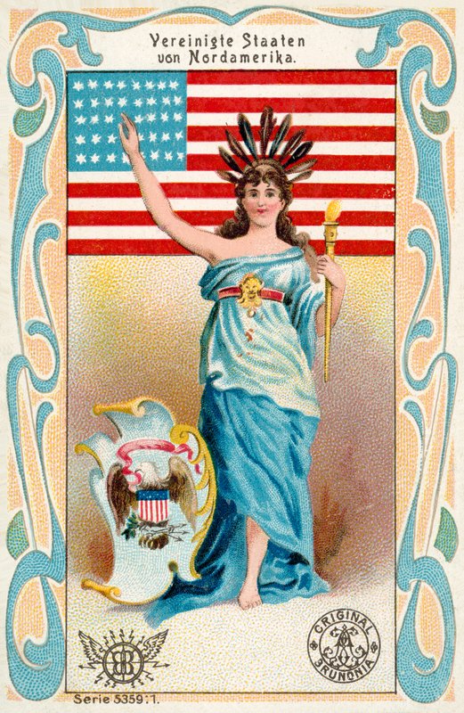 Amerikas forente stater (chromolitho) av European School