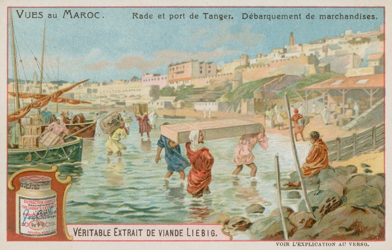 Lossing av varer i havnen i Tanger av European School