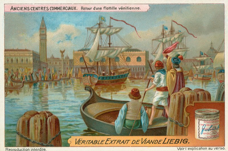 Venezia, Liebig-kort, tidlig på 1900-tallet (kromo) av European School