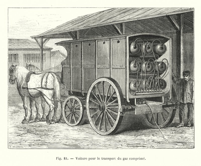 Bil for transport av komprimert gass (gravering) av European School