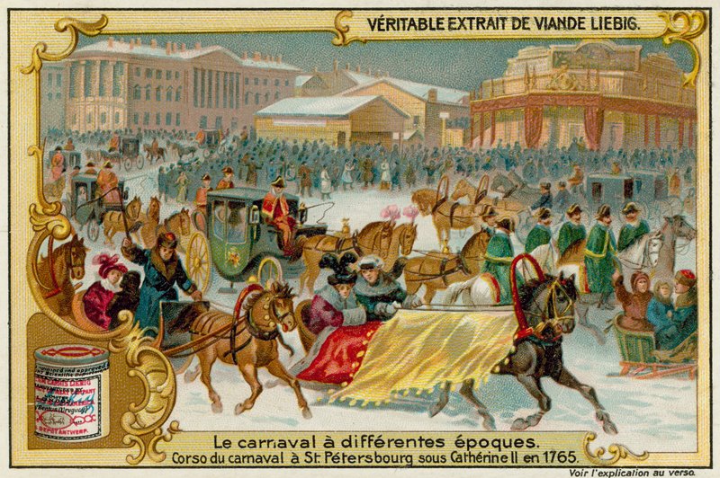 Vinterkarneval i St Petersburg i 1765 av European School