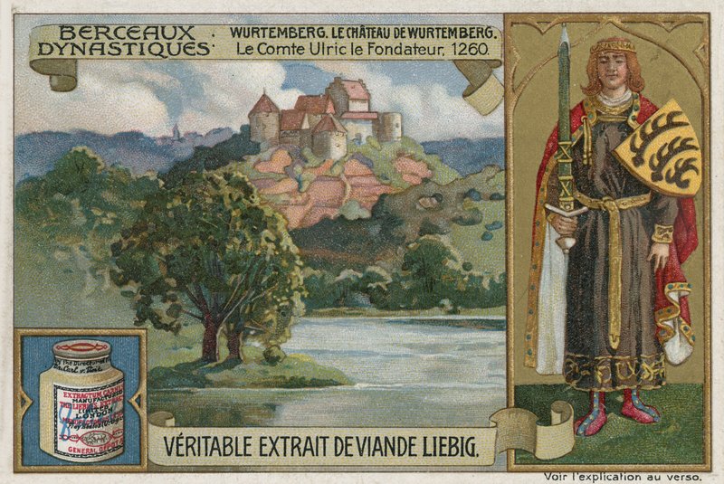 Württemberg; Wirtemberg slott og Ulrich I, greve av Württemberg, 1260 av European School