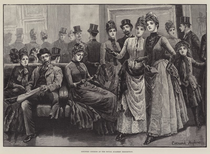 Country Cousins på Royal Academy Exhibition av Everard Hopkins