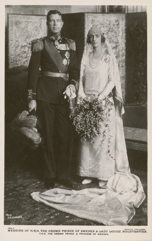 Bryllup av kronprins Gustaf Adolf av Sverige og Lady Louise Mountbatten, 1923 av F.A Swaine
