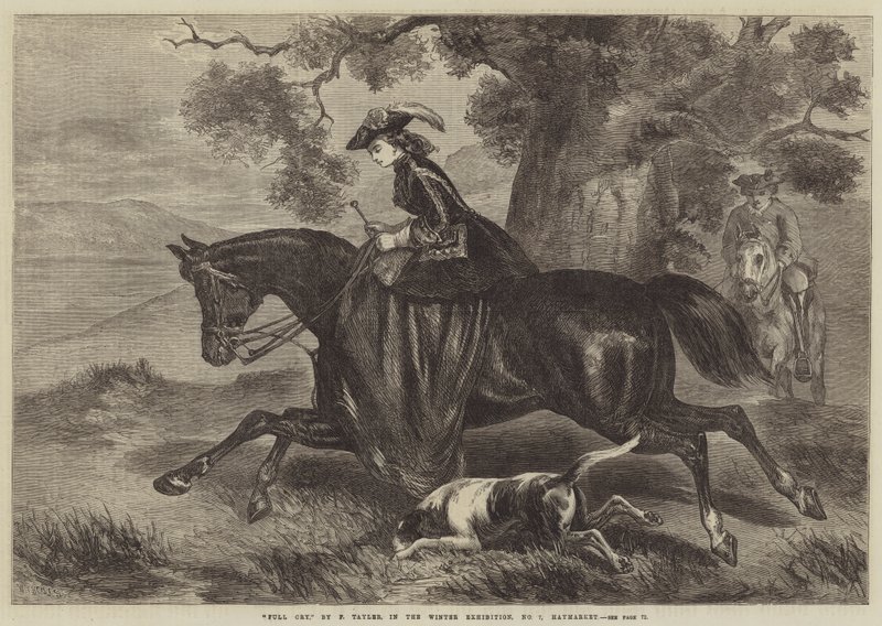 Full Cry, i vinterutstillingen, nr. 7, Haymarket av F. Tayler