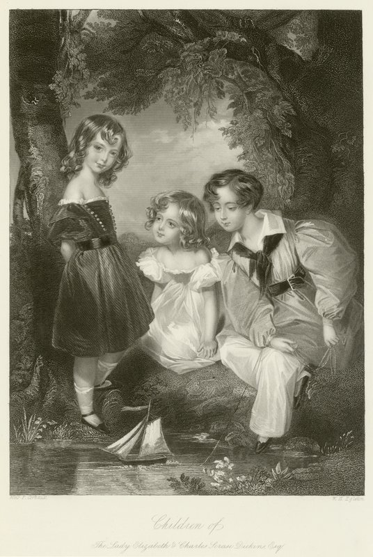 Barn av Lady Elizabeth og Charles Scrase Dickens av Fanny Corbaux