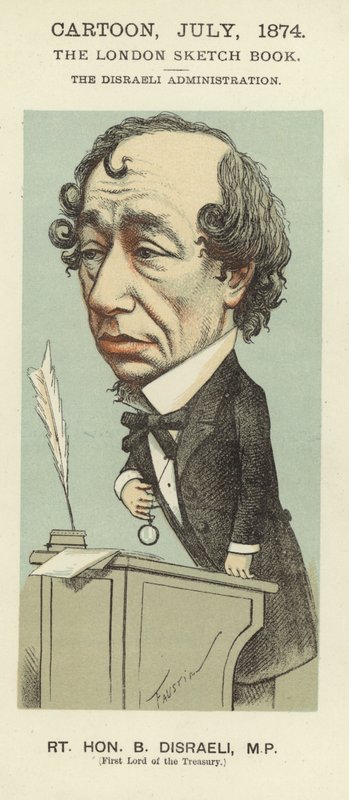 Karikatur av Benjamin Disraeli av Faustin