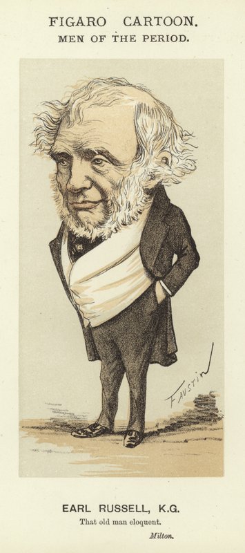 Karikatur av jarl Russell av Faustin