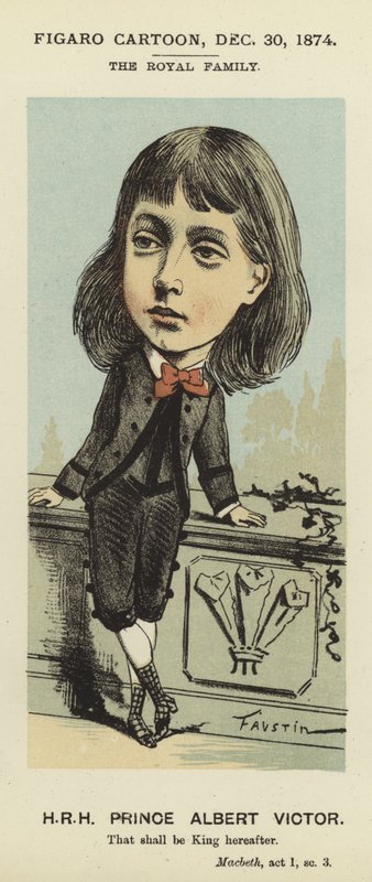 Karikatur av prins Albert Victor av Faustin
