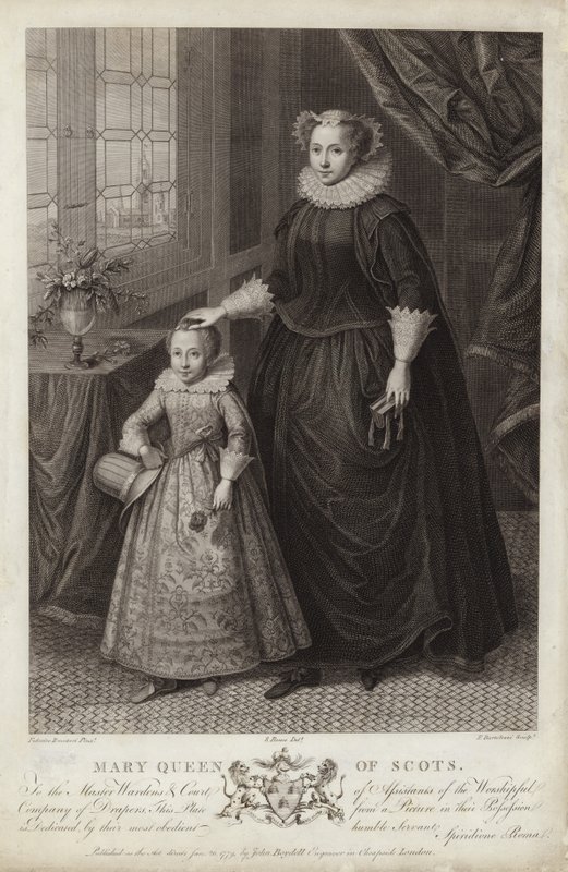 Portrett av Mary, Queen of Scots, og hennes sønn, James av Federico Zuccaro