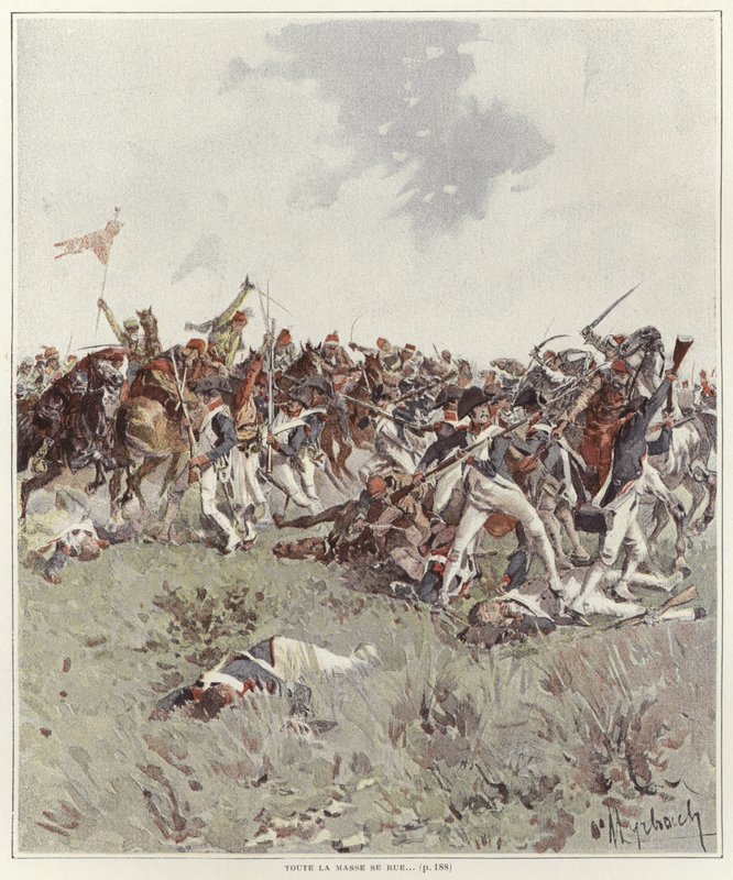Et slag i den franske revolusjonskrigen av Felicien baron de Myrbach Rheinfeld
