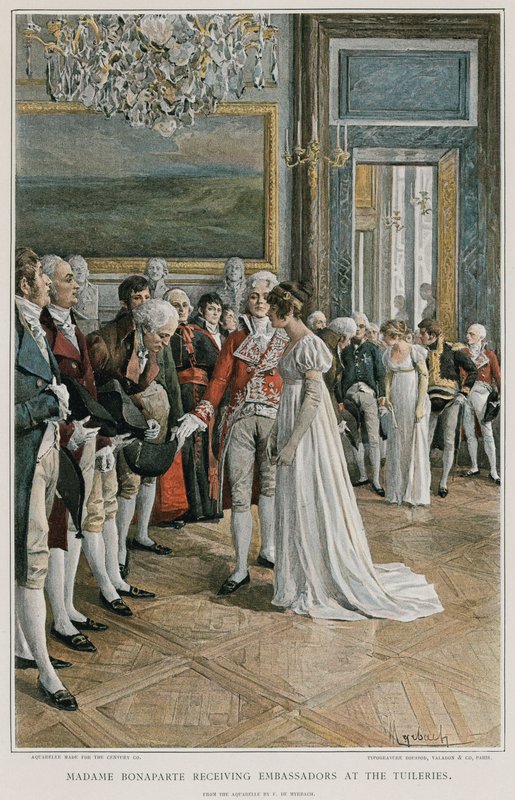 Madame Bonaparte tar imot ambassadører ved Tuileriene av Felicien baron de Myrbach Rheinfeld