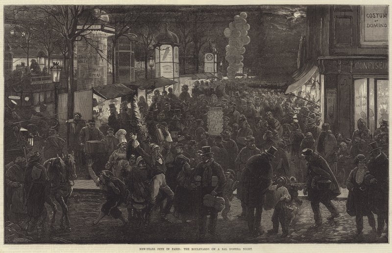 Nyttårsfest i Paris, Boulevardene på en Bal d