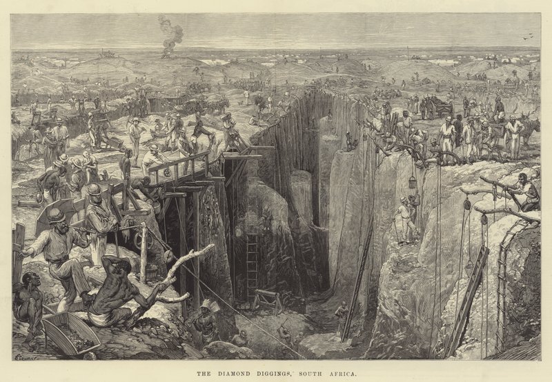 Diamond Diggings, Sør-Afrika av Felix Regamey