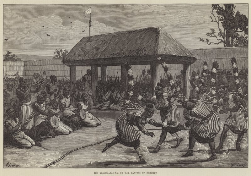 The Logunkayau-wa, eller Tail Dancers of Dahomey av Felix Regamey