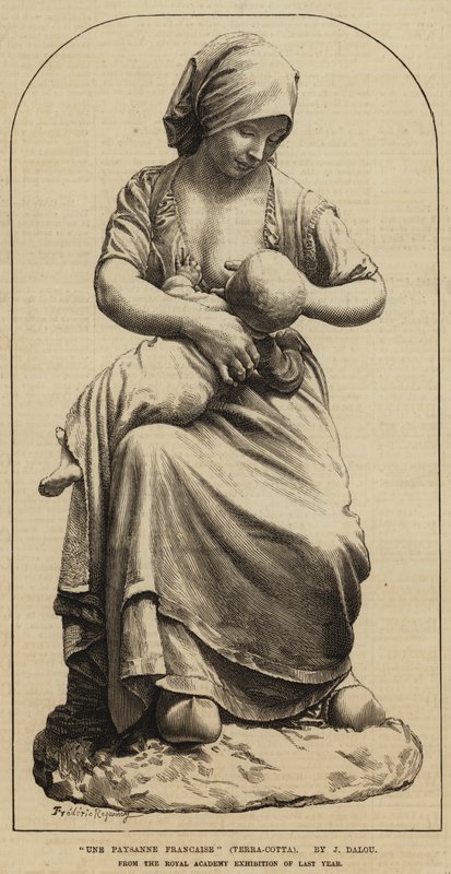 En fransk bonde, Terra-Cotta av Felix Regamey