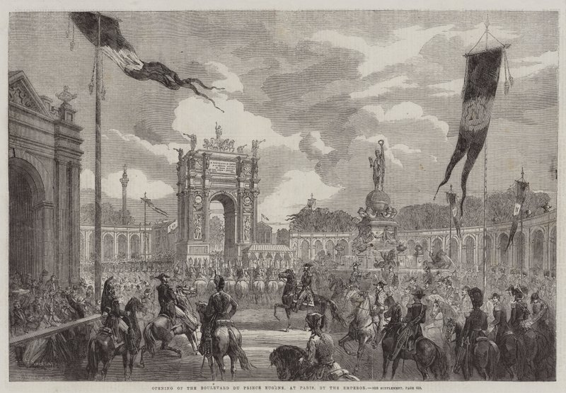 Åpning av Boulevard du Prince Eugene, i Paris, av keiseren av Felix Thorigny