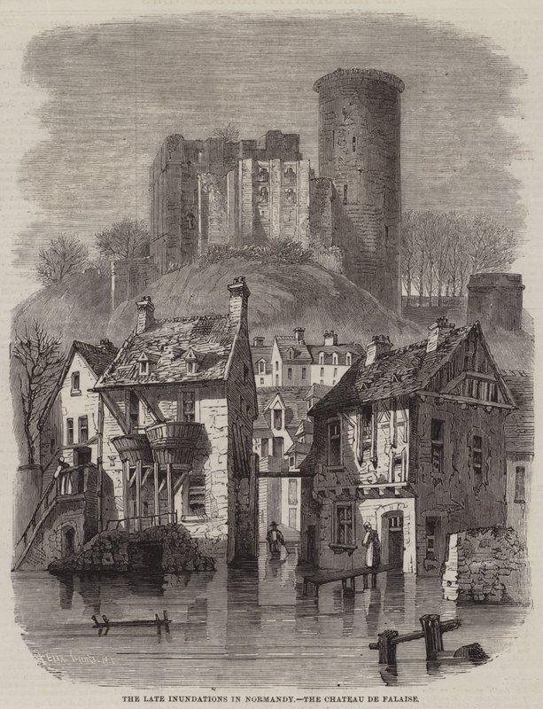 De sene oversvømmelsene i Normandie, Chateau de Falaise av Felix Thorigny