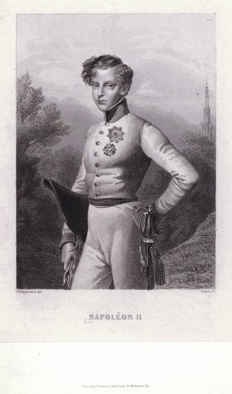 Napoleon Francois Joseph Charles Bonaparte, sønn av keiser Napoleon I av Frankrike (gravering) av Felix (after) Philippoteaux