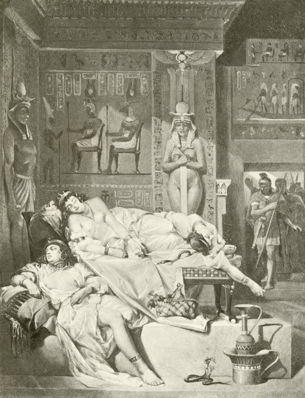 Antony og Cleopatra. Akt-V, Scene II (gravyr) av Felix Octavius Carr Darley