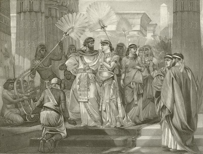 Antony og Cleopatra. Akt I, Scene I (gravyr) av Felix Octavius Carr Darley
