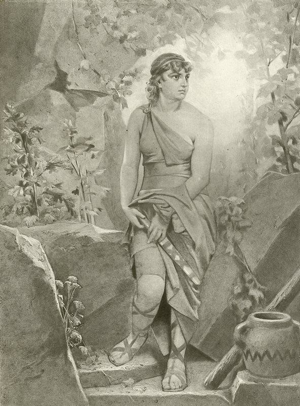 Cymbeline. Akt III, Scene VI (gravyr) av Felix Octavius Carr Darley