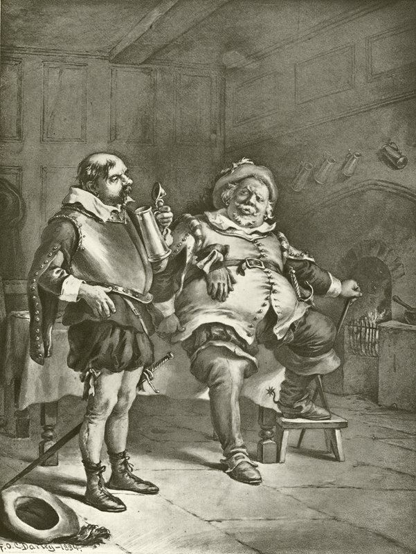 Første del Kong Henry IV. Akt III, Scene III (gravyr) av Felix Octavius Carr Darley