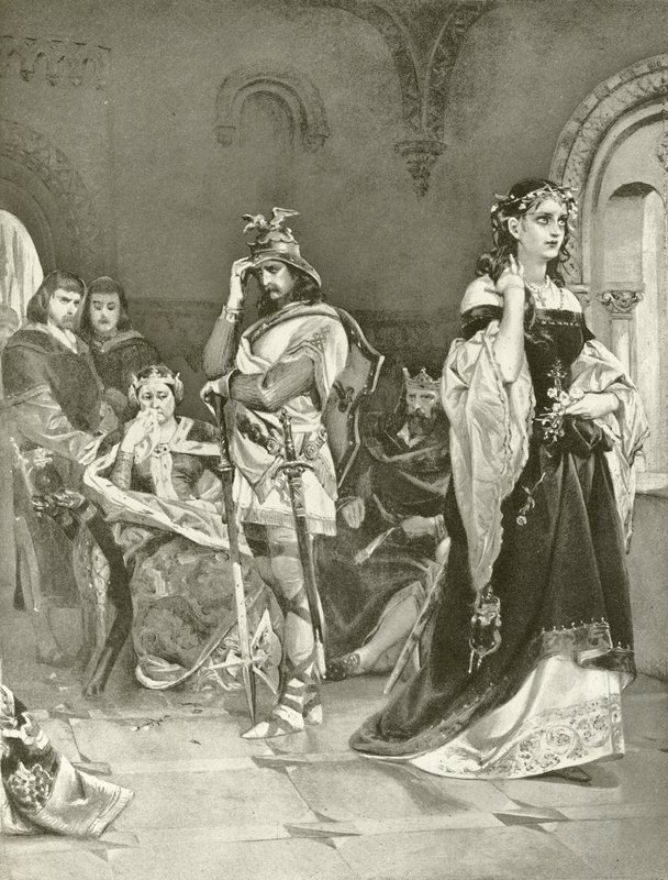 Hamlet. Akt IV, Scene V (gravyr) av Felix Octavius Carr Darley