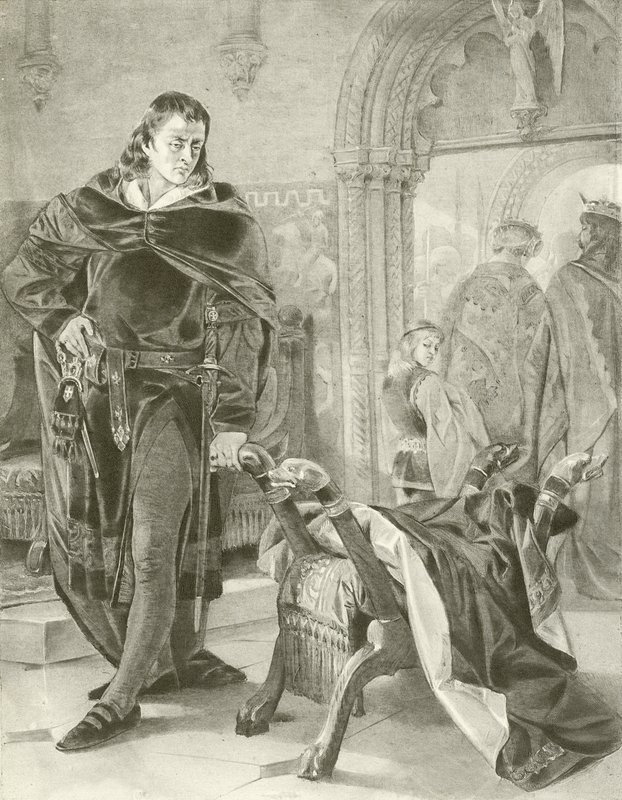 Hamlet. Akt I, Scene II (gravyr) av Felix Octavius Carr Darley