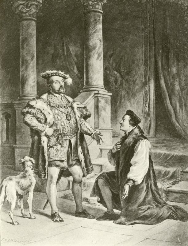 Kong Henrik VIII. Akt V-Scene I (gravyr) av Felix Octavius Carr Darley