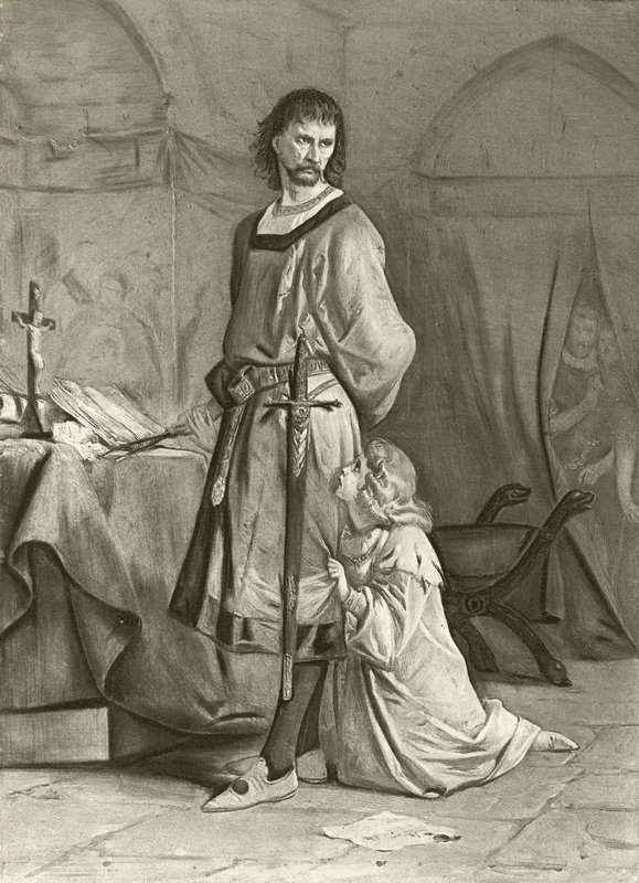 Kong John. Akt IV, Scene I (gravyr) av Felix Octavius Carr Darley