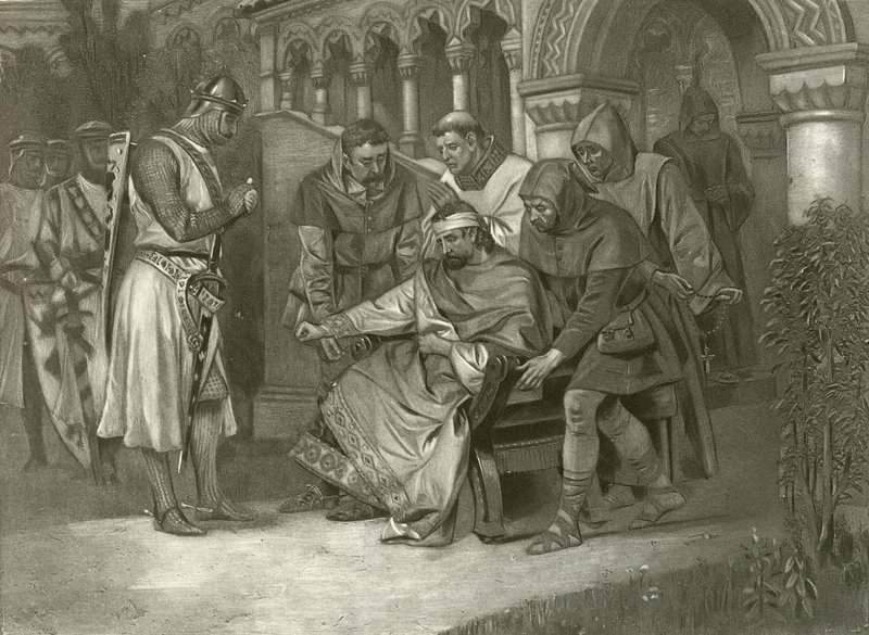 Kong John. Akt V, Scene VII (gravyr) av Felix Octavius Carr Darley