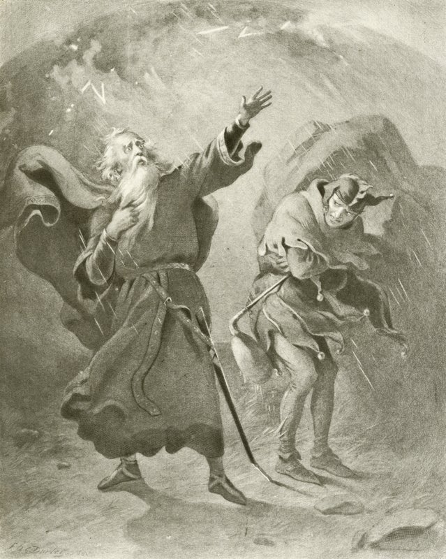 Kong Lear. Akt III, Scene II (gravyr) av Felix Octavius Carr Darley