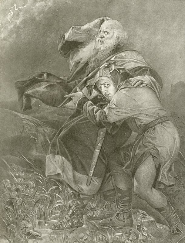 Kong Lear. Akt III, Scene II (gravyr) av Felix Octavius Carr Darley