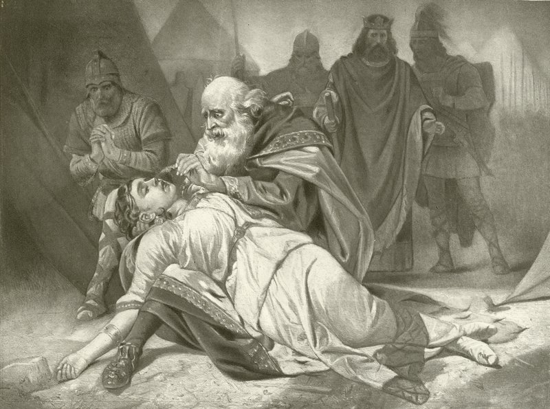 Kong Lear. Akt V, Scene III (gravyr) av Felix Octavius Carr Darley