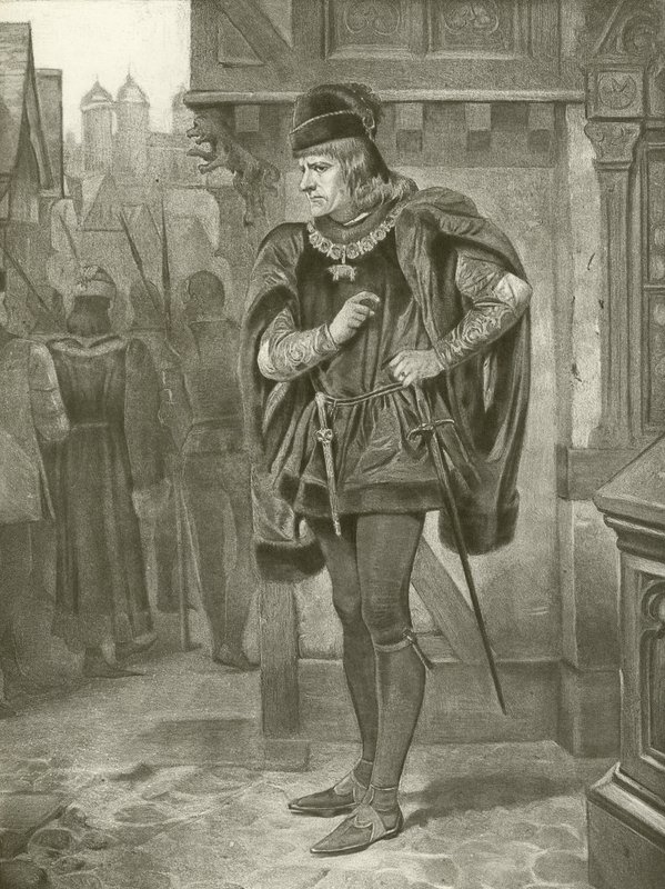 Kong Richard III. Akt I, Scene II (gravyr) av Felix Octavius Carr Darley