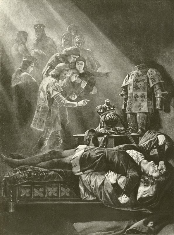 Kong Richard III. Akt V, Scene III (gravyr) av Felix Octavius Carr Darley