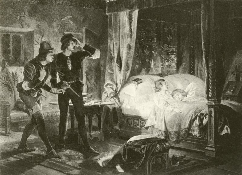 Kong Richard den tredje. Akt IV-Scene III (gravyr) av Felix Octavius Carr Darley