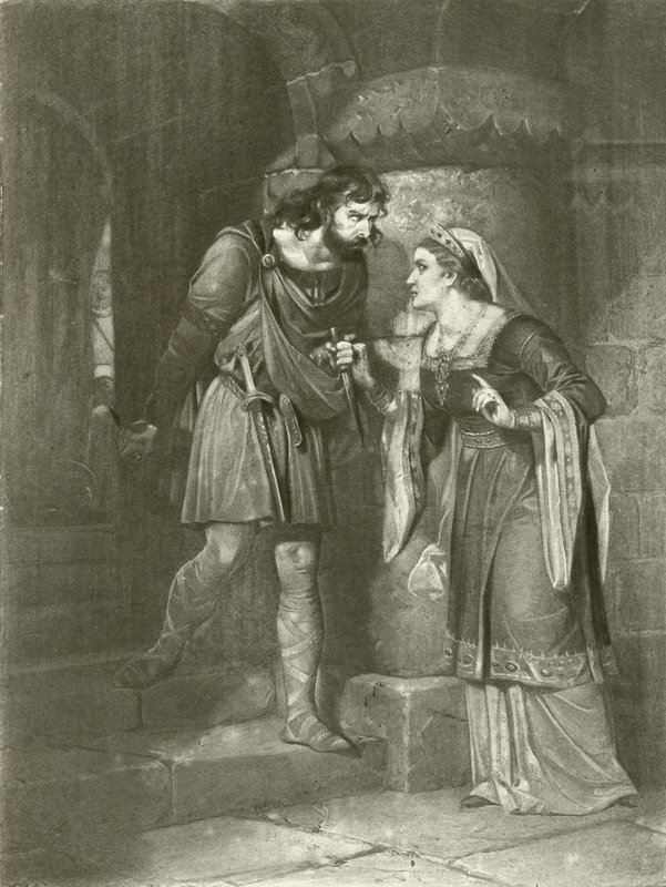Macbeth. Akt II, Scene II (gravyr) av Felix Octavius Carr Darley