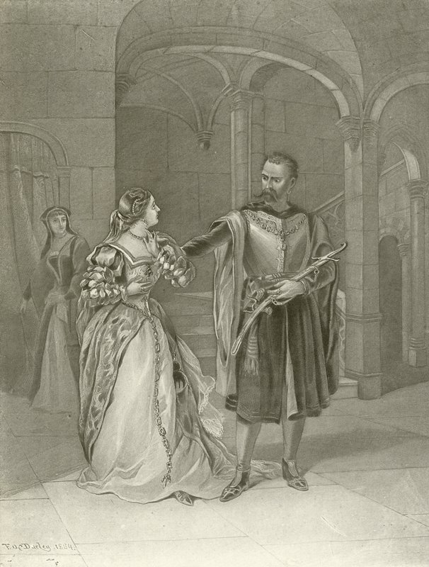 Othello. Akt IV, Scene II (gravyr) av Felix Octavius Carr Darley