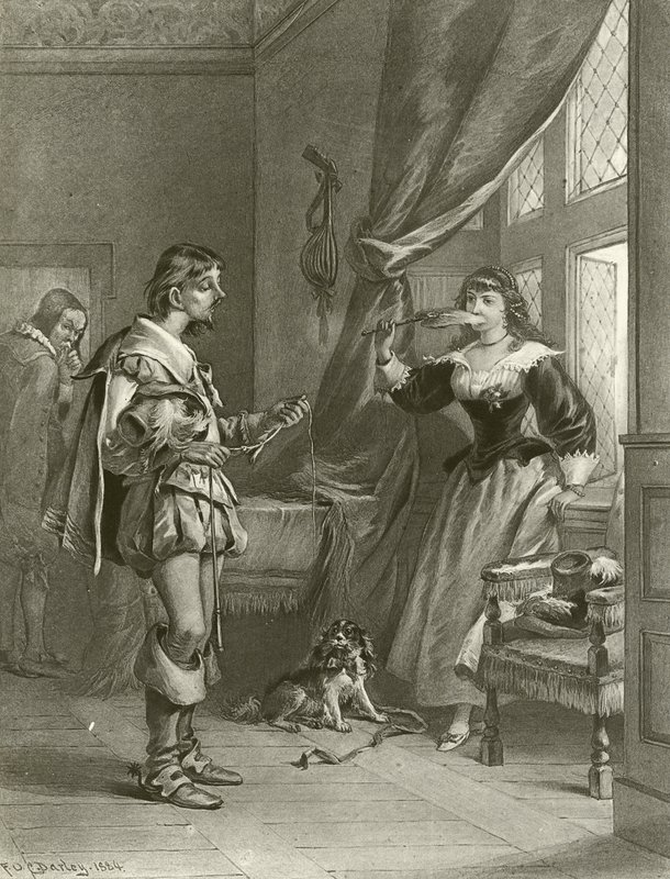 The Merry Wives of Windsor. Akt III, Scene IV (gravyr) av Felix Octavius Carr Darley