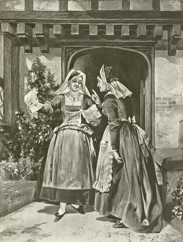 The Merry Wives of Windsor. Akt II, Scene I (gravyr) av Felix Octavius Carr Darley
