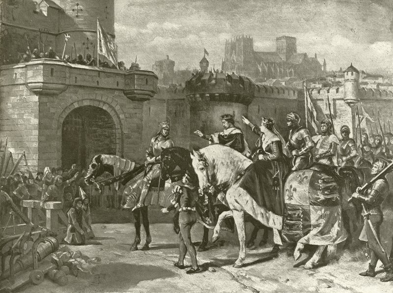 Tredje del av Henry VI. Akt II, Scene II (gravyr) av Felix Octavius Carr Darley