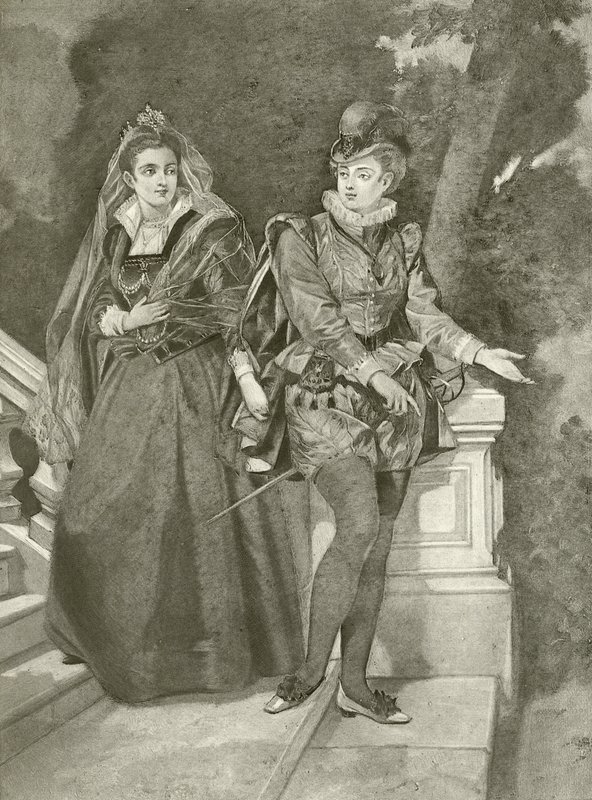Tolvte natt. Akt III, Scene IV (gravyr) av Felix Octavius Carr Darley