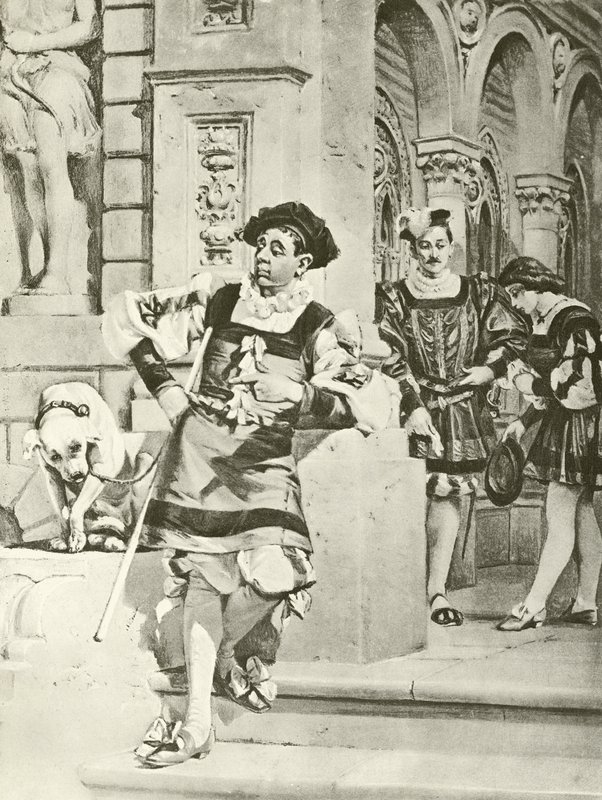 To herrer fra Verona. Akt IV, Scene IV (gravyr) av Felix Octavius Carr Darley