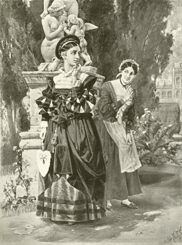 To herrer fra Verona. Akt I, Scene II (gravyr) av Felix Octavius Carr Darley